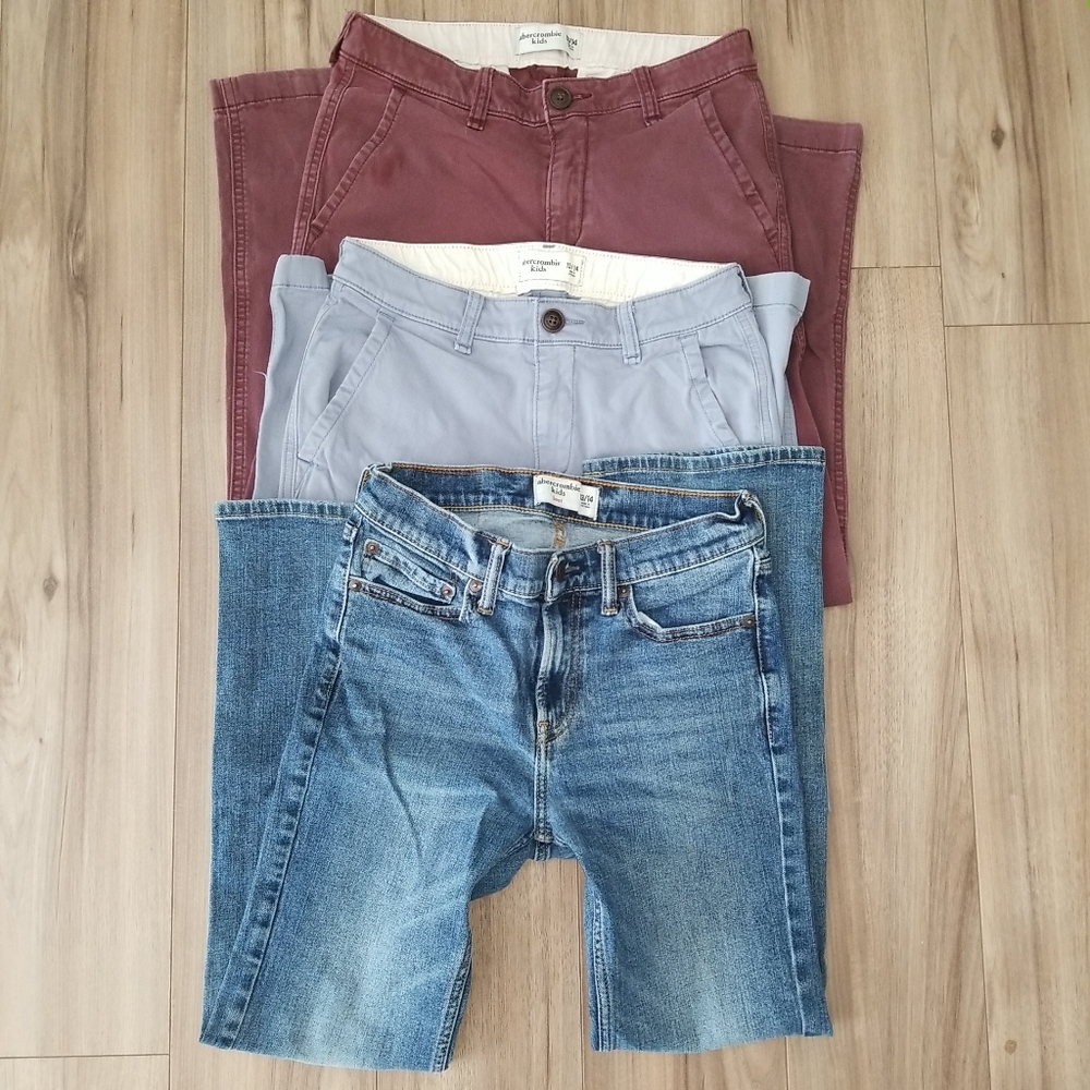Abercrombie Kids pants x 3